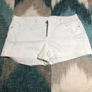 White Demin Shorts